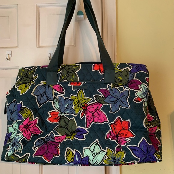 Vera Bradley Handbags - Vera Bradley Triple Travel Tote Falling Flowers
